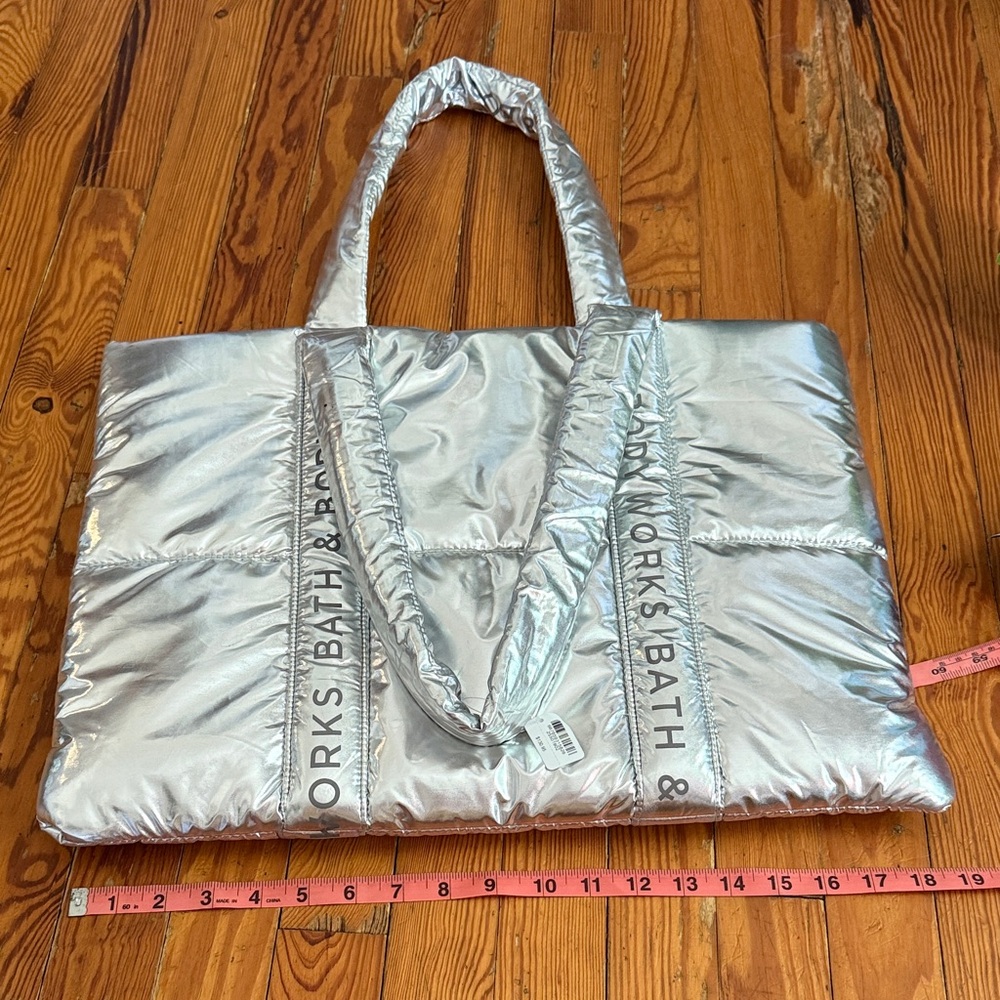 Bath & Body Works Shimmering Silver Tote - Picture 2 of 5